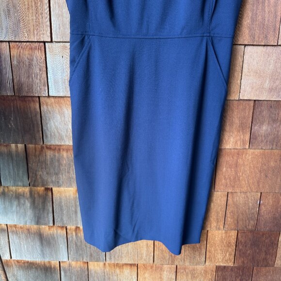 NWT J.CREW Resume Navy Cap Sleeve Knee Length Wool Sheath Dress in Women's 14 - Picture 9 of 14